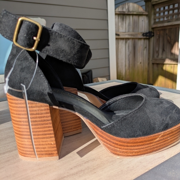 House Of Harlow 1960 Ankle Strap Shoes 7.5 Black NWT - Picture 6 of 8